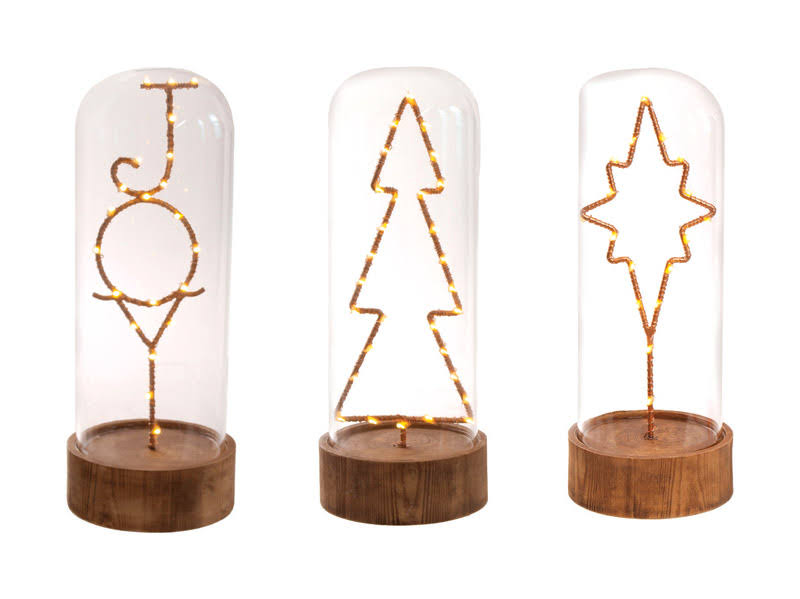 Glass LED Christmas Decoration X692
