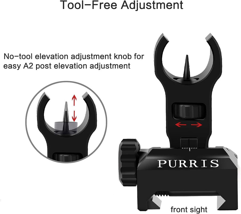 Flip Up Iron Sights Aluminum Front and Rear Set K875584