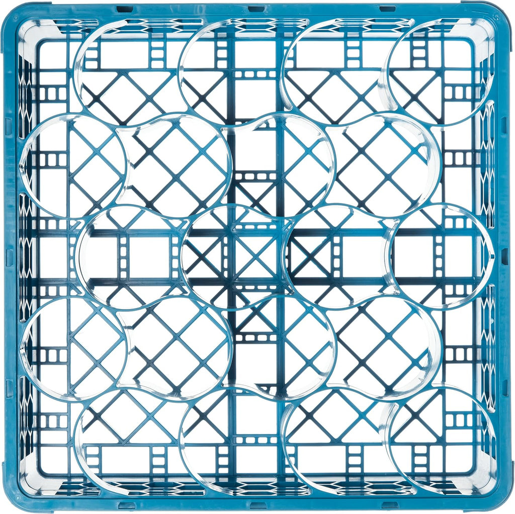20 Compartment Glass Rack with 1 Extender, Blue (Pack of 4) O742