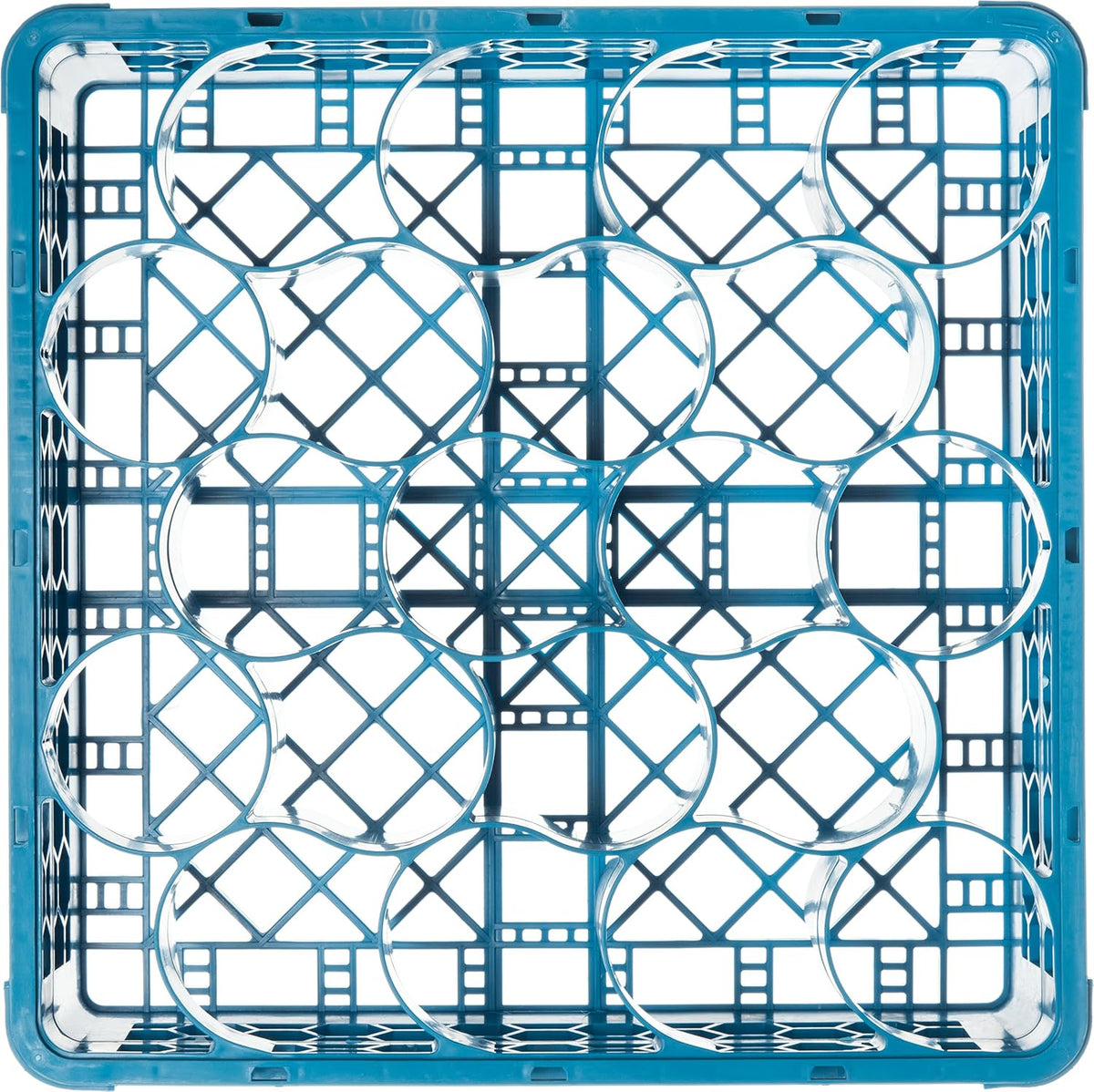20 Compartment Glass Rack with 1 Extender, Blue (Pack of 4) O742