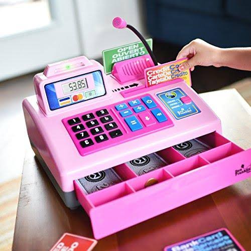 Talking Cash Register Kit with Play Money and Store Set in Red Toy N97545