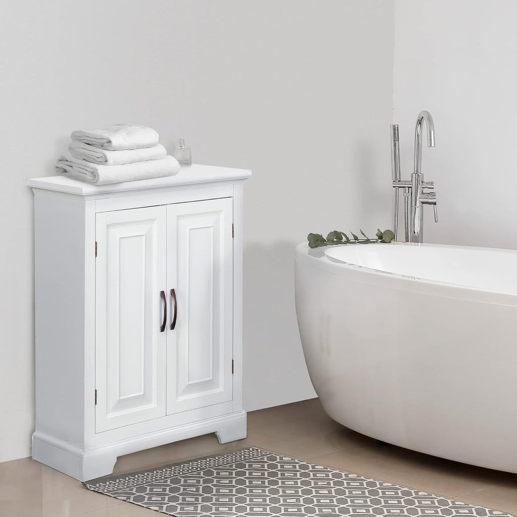 White 2 Door Freestanding Storage Cabinet U762