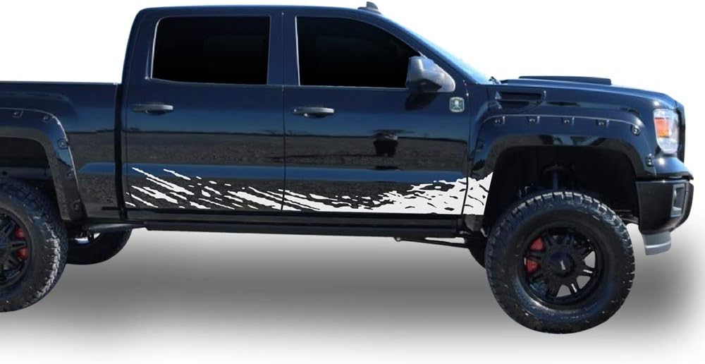 Black Mud Splash Decal Sticker Pack of 2 R614