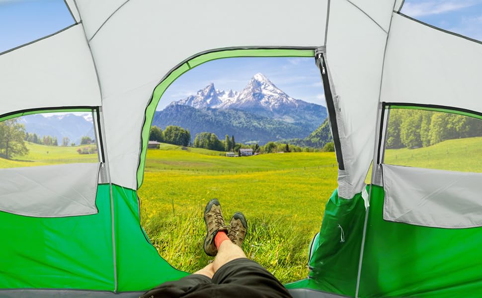 8 Person Weather Resistant Camping Tent with Carry Bag G826