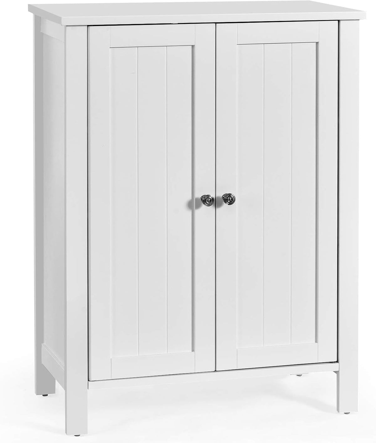 Brown 3 Tier Wooden Bathroom Floor Cabinet with Double Door Y3622