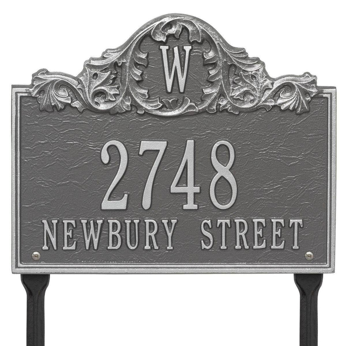 Pewter Silver Monogram Plaque S437