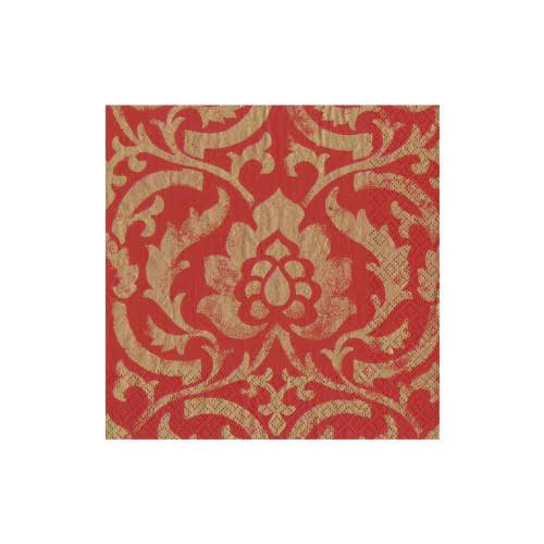 Set of 6 Red Paper Cocktail Napkins A648