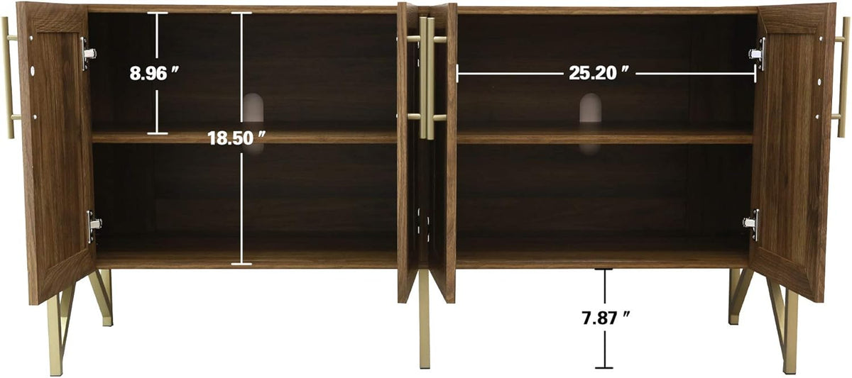 Walnut Mid Century TV Stand Media Console F410824