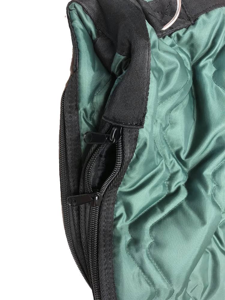 Large Green Poly Fill Saddle Carrier Bag A22283