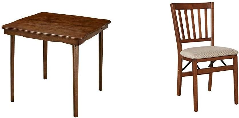 Folding Card Table Cherry Finish N363839