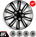 16-Inch Set of 4 Silver Car Wheel Hub Caps M56505
