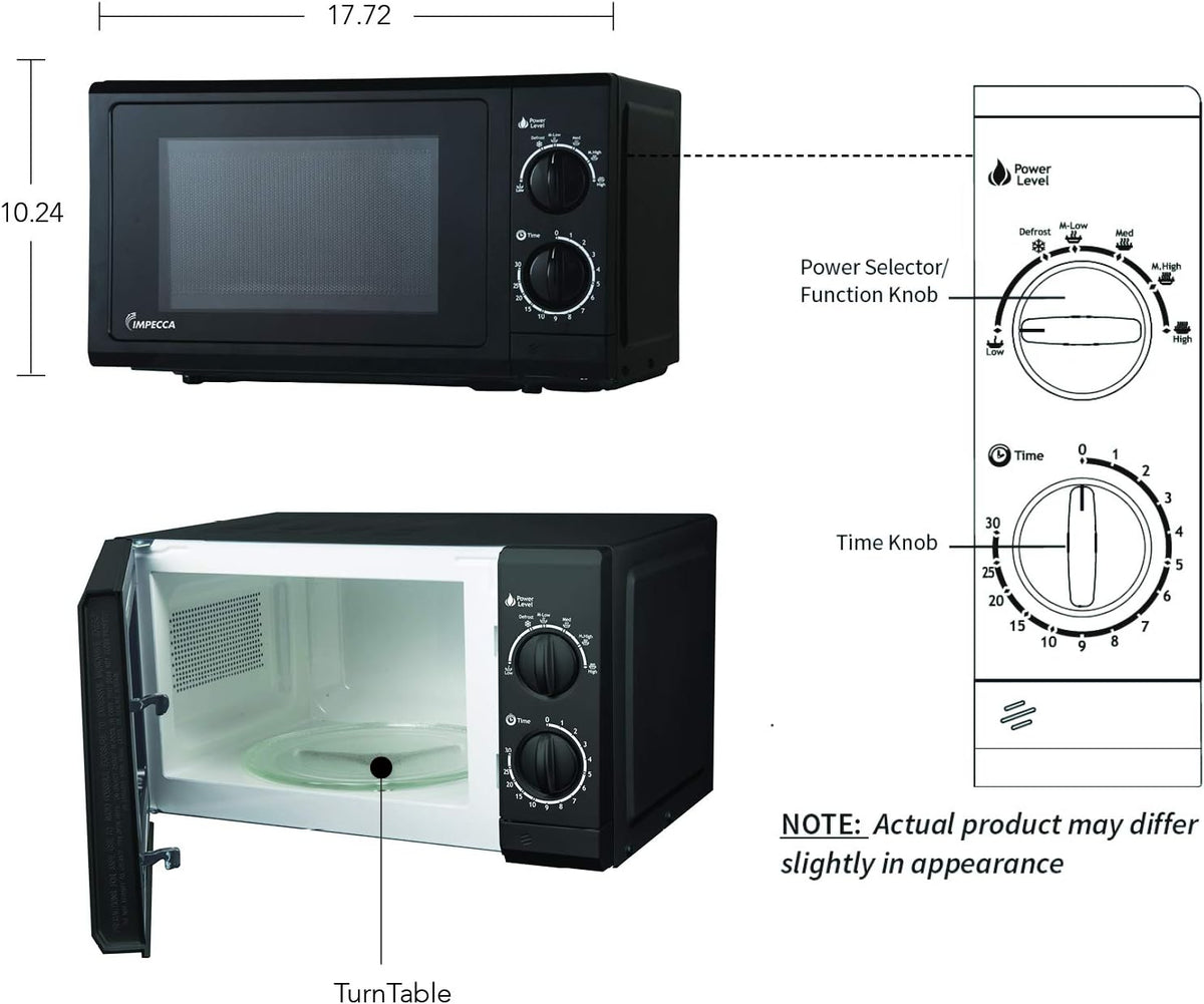 700-Watts 0.6 Cubic Feet Black Microwave Oven R824863