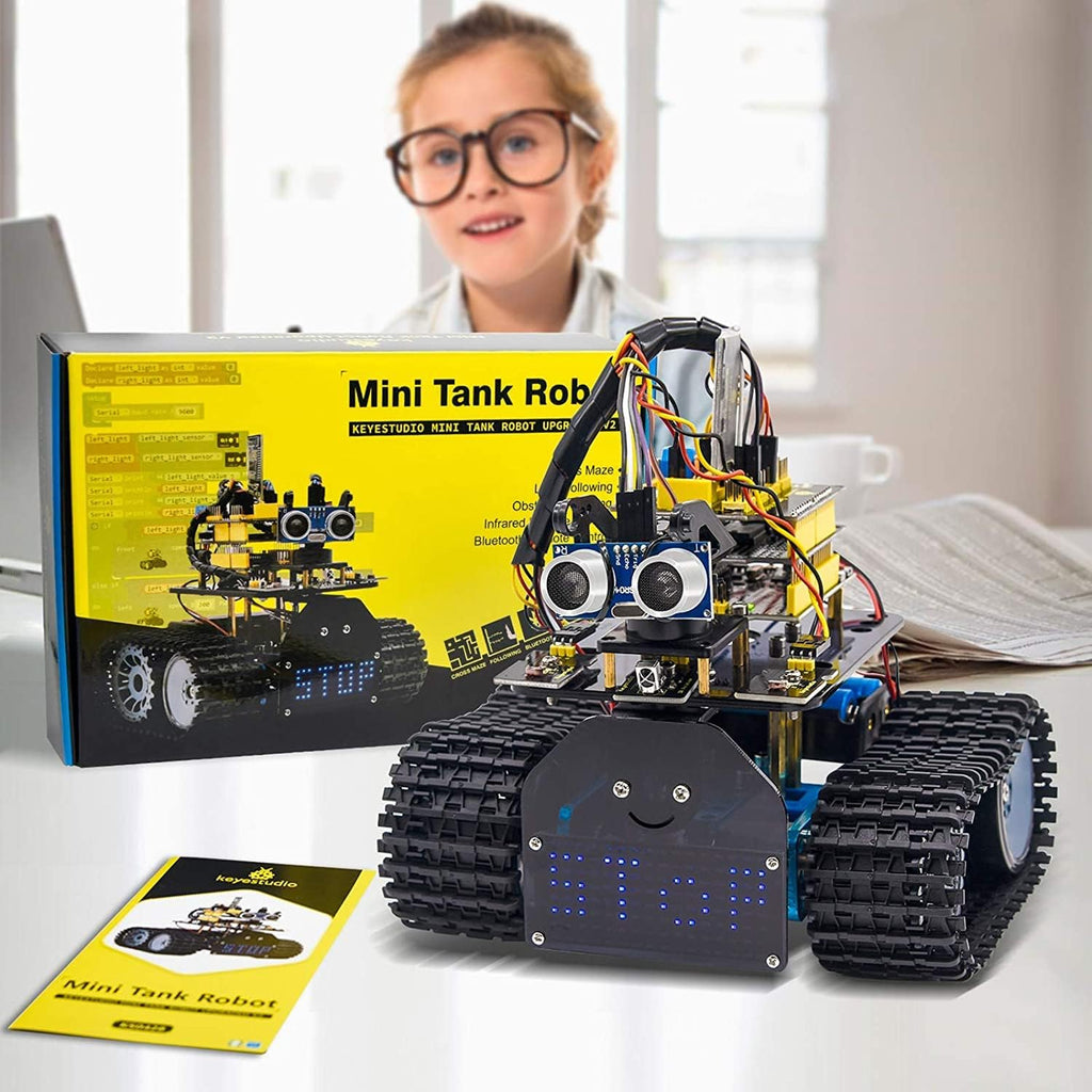 Mini Tank Robot Smart Car Kit with IR and App Control C456