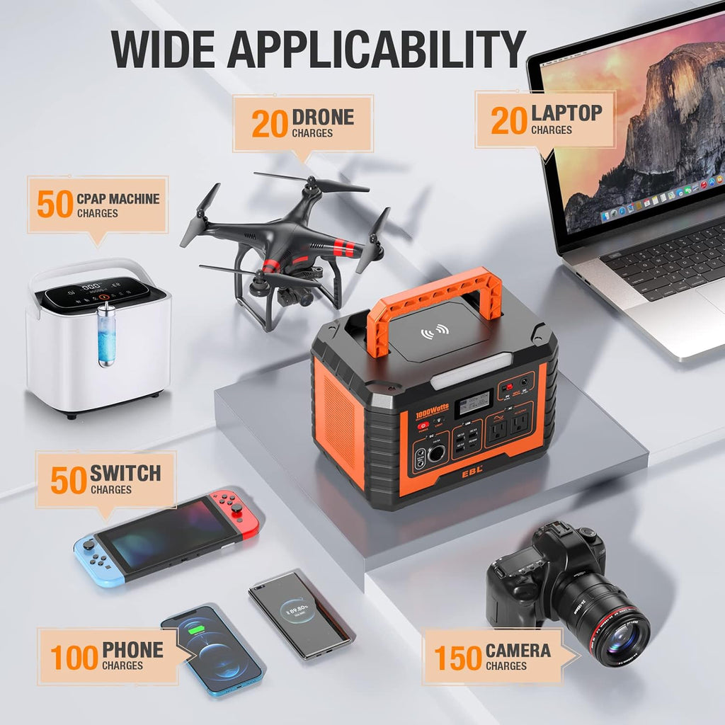 Portable Power Station 1000W 999Wh Solar Generator T7032