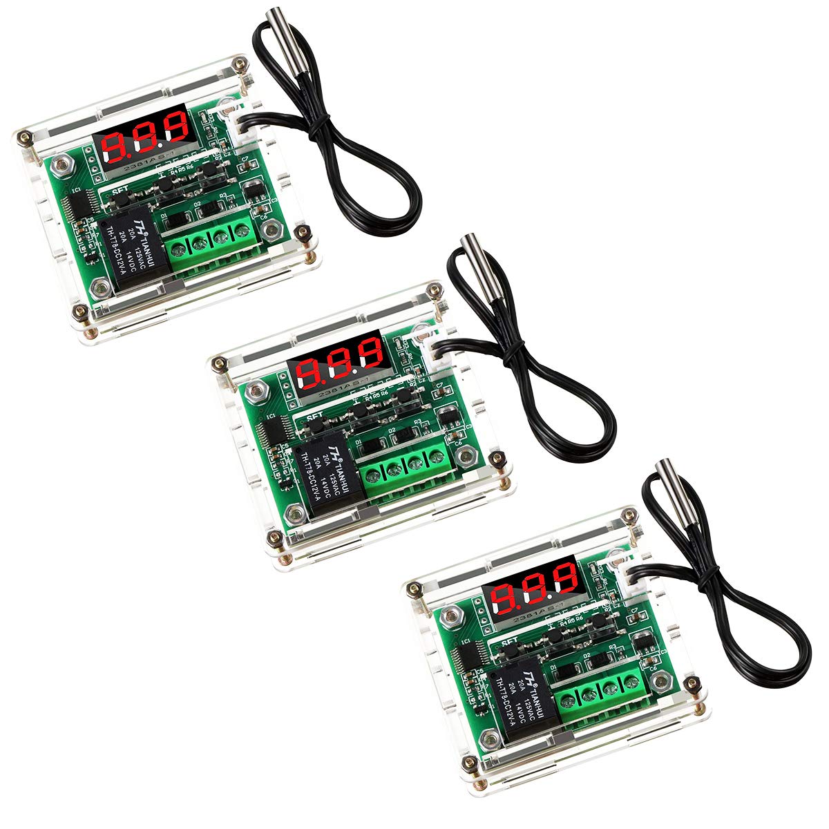 W1209 Digital Temperature Controller Module 3Pack with Case I5335