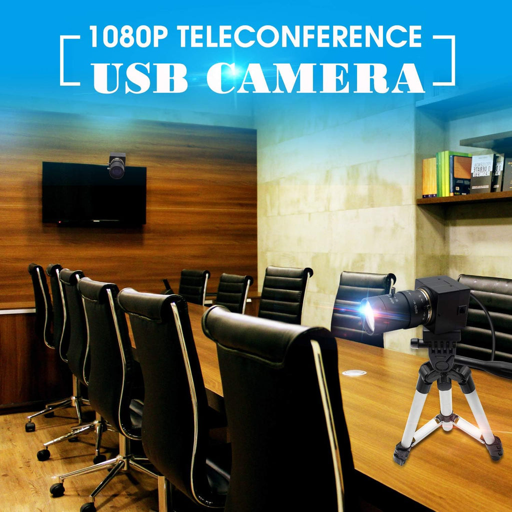 USB 5-50mm Varifocal Lens 1080P CMOS Webcam Q715382