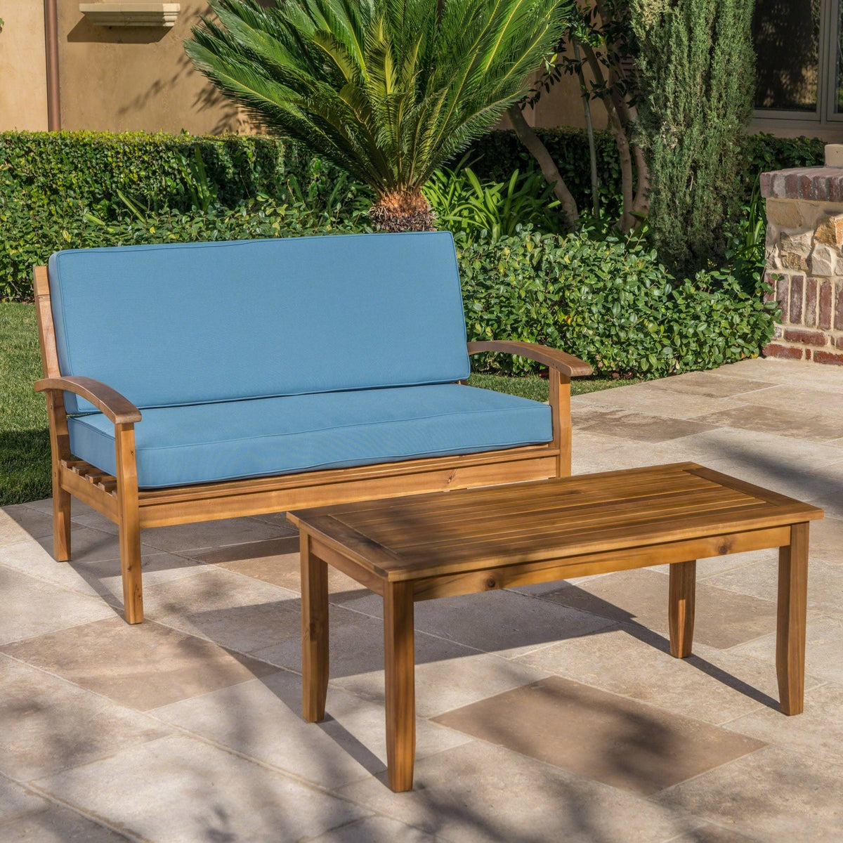 Acacia Loveseat and Coffee Table Set W1413