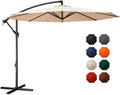 10ft Offset Cantilever Patio Umbrella with Cross Base Z268860