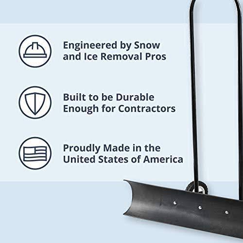 36-Inch Heavy Duty Wheeled Snow Pusher W756