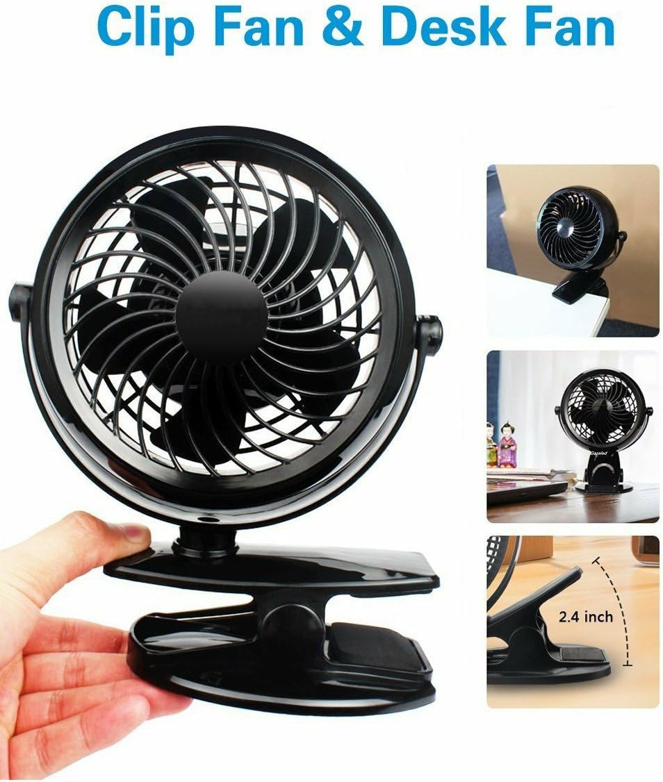 Battery Operated Fan with Clip, 5 Inch U212
