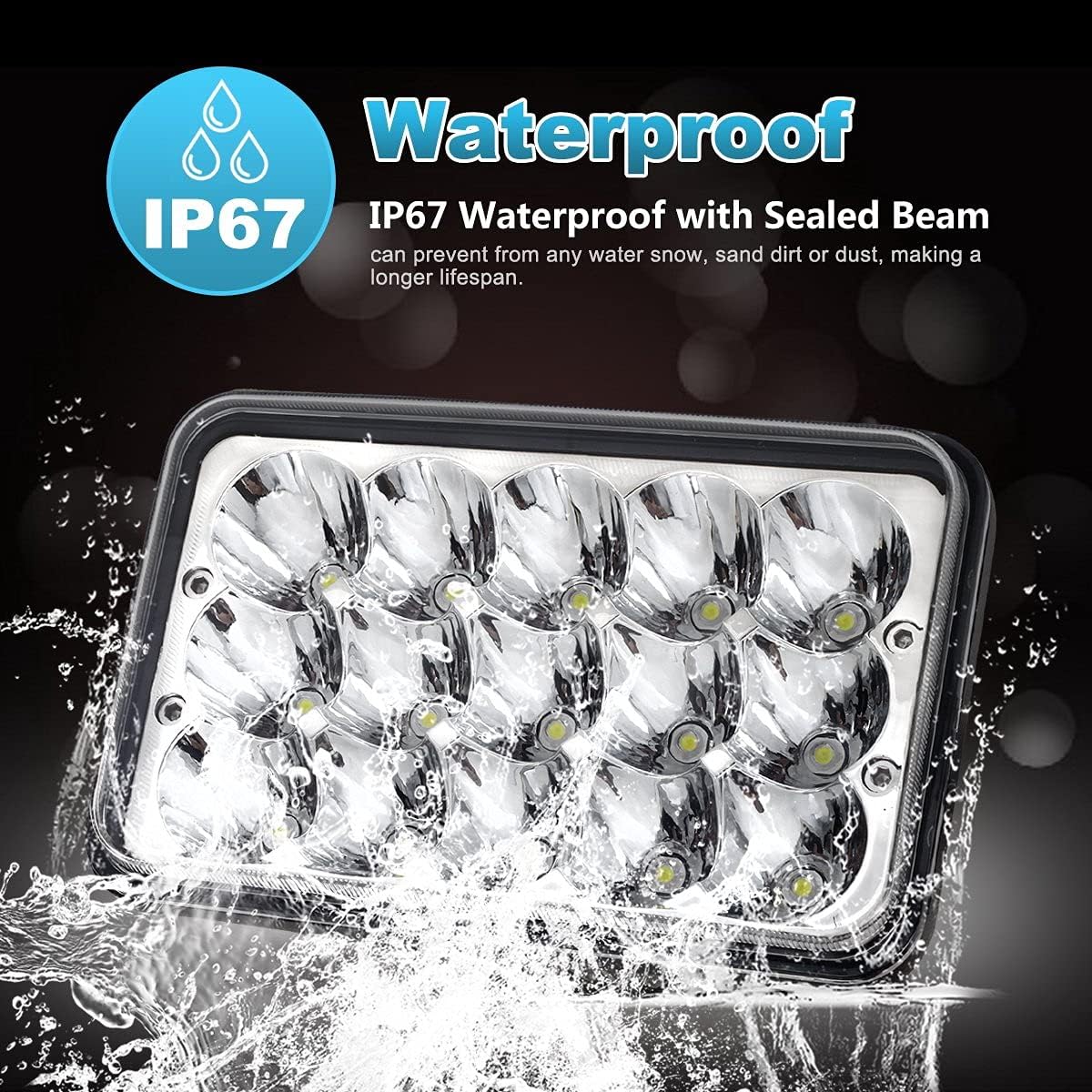 4x6 LED Sealed Beam Headlight Conversion Kit U38963