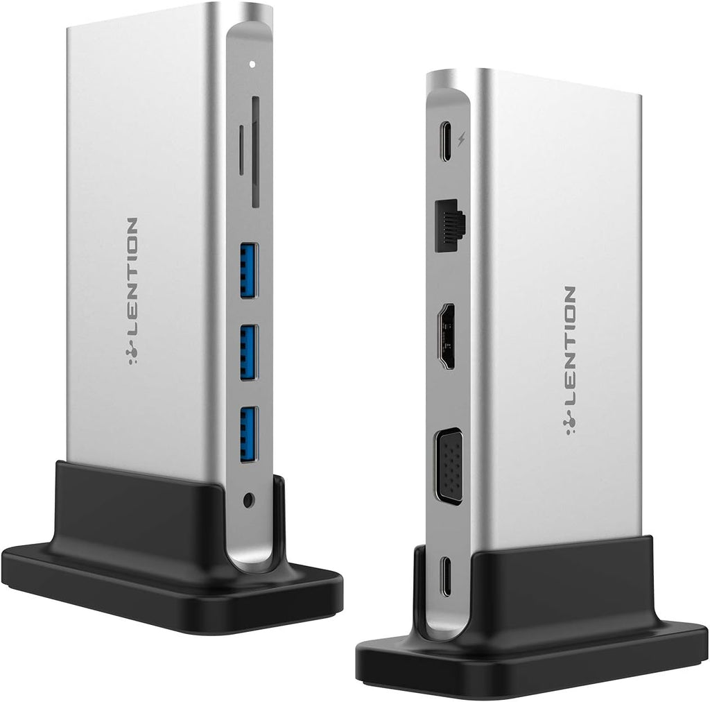 USB C Docking Station with 100W PD, 4K HDMI, Gigabit Ethernet, Card Reader, Silver Z6725