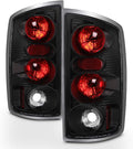 Black Tail Lights Brake Lamps Pair Set Q87825