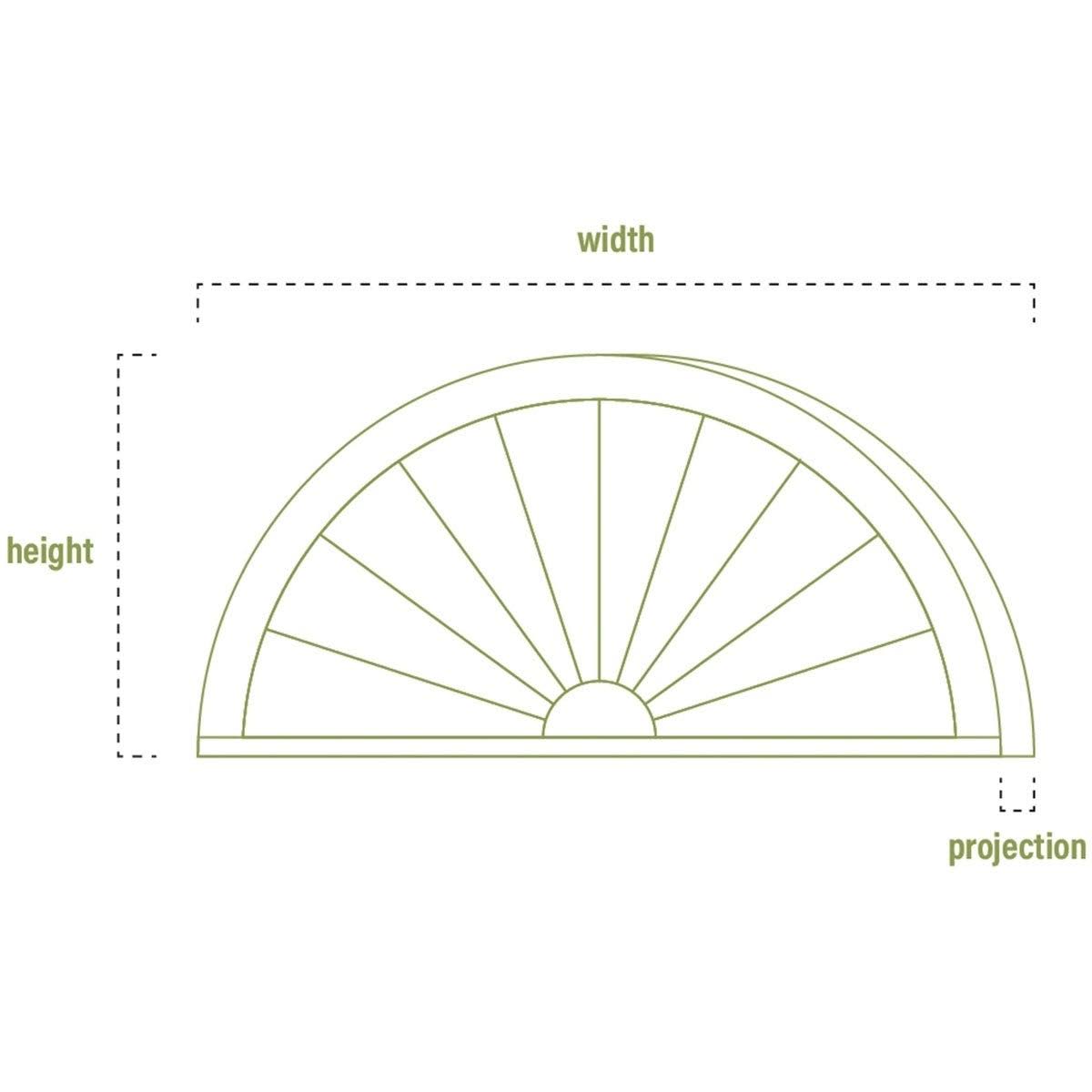Smooth PVC Peaked Cap Pediment U88384