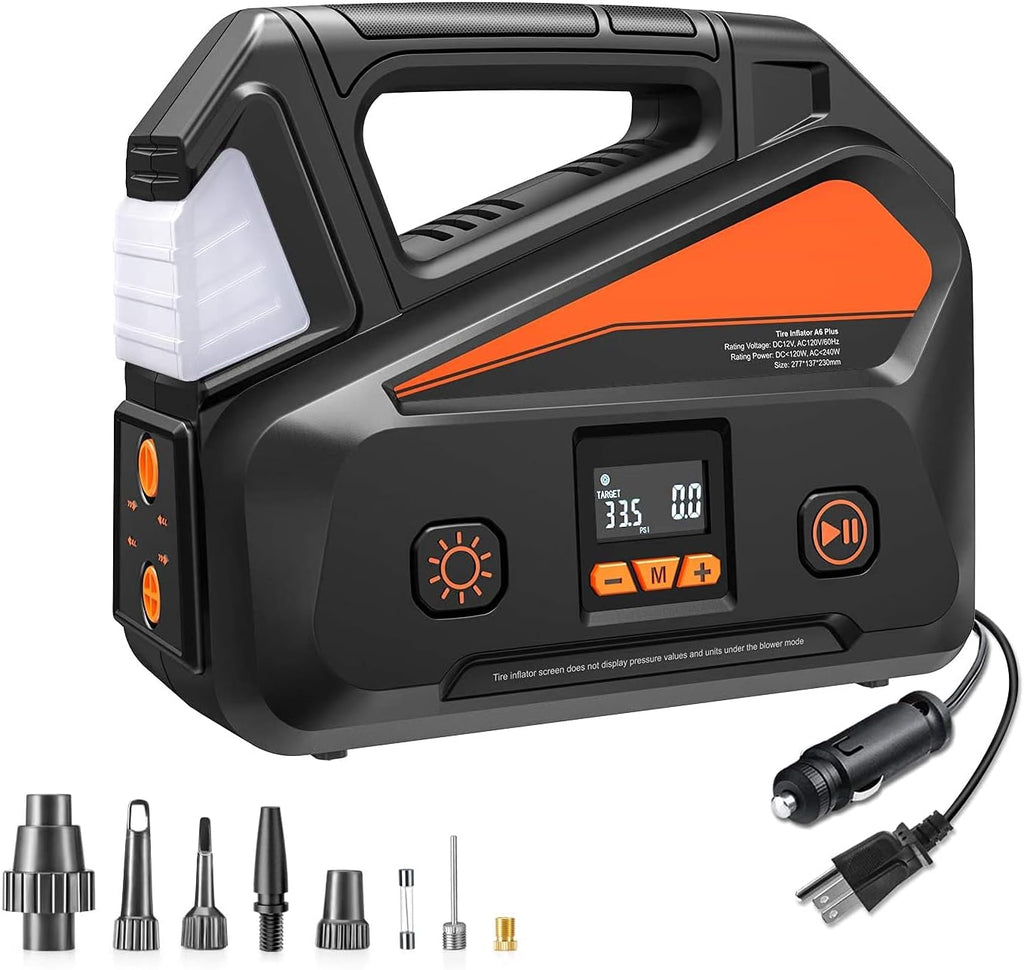 Portable Air Compressor Tire Inflator with Pressure Gauge Q213