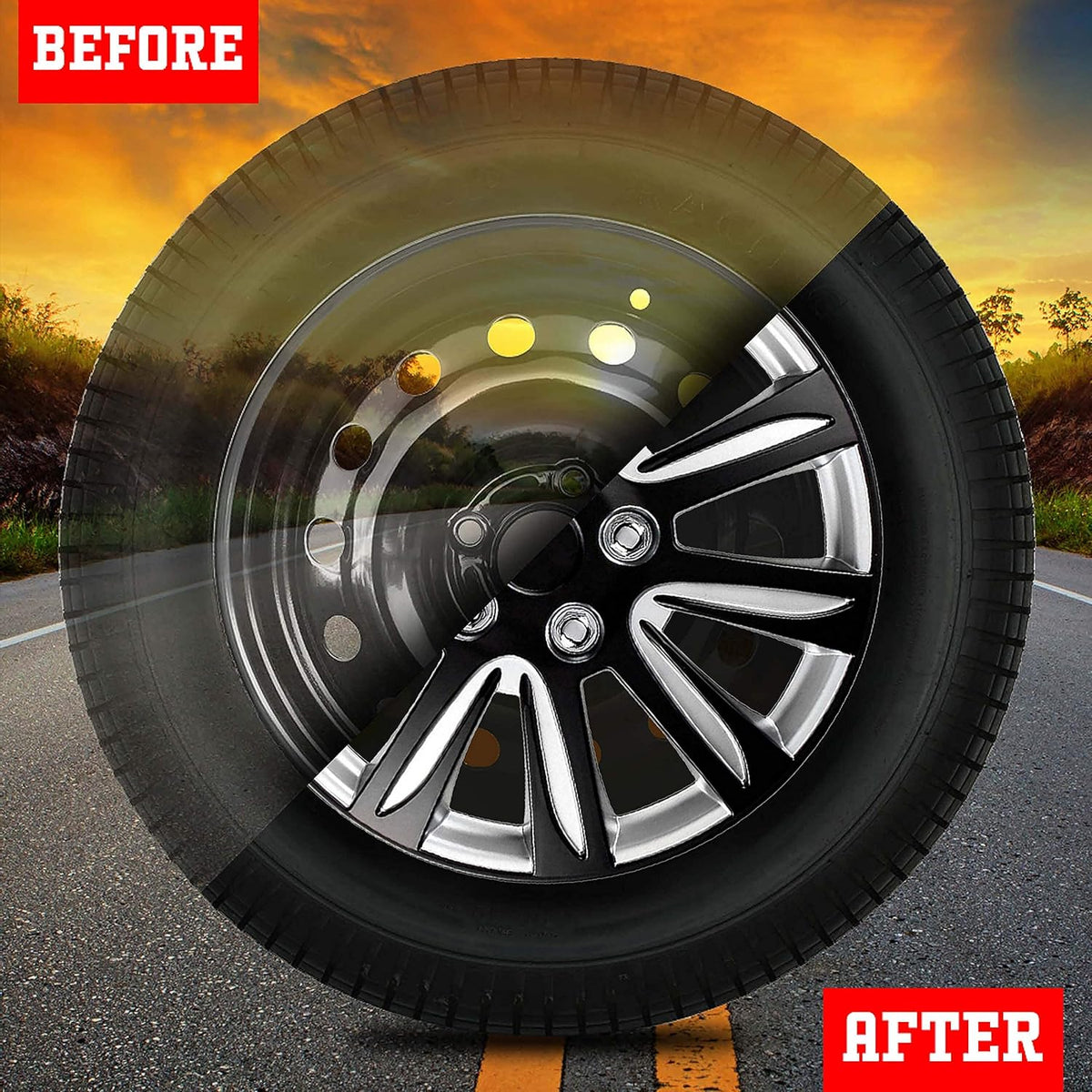 16-Inch Set of 4 Silver Car Wheel Hub Caps M56505