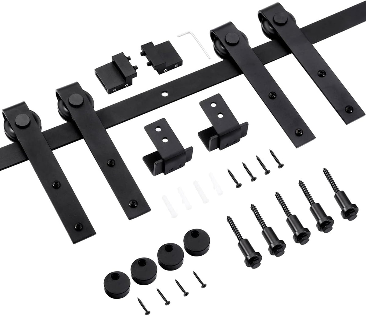 6 FT Mini Sliding Double Barn Door Hardware Track Kit M88095