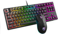 RGB 60% Mechanical Keyboard and Mouse Combo, Wired Compact 87 Keys Blue Switch, 7200 DPI Black Set J2346