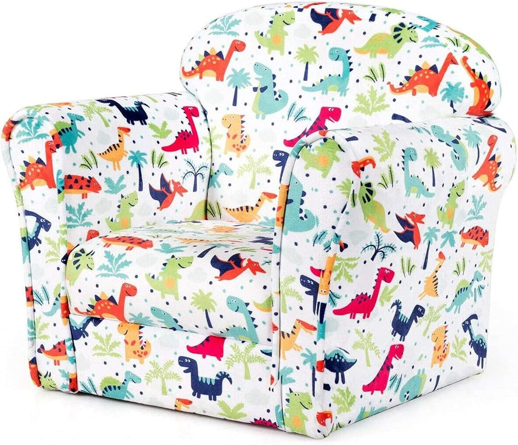 Kids Sofa with Cute Pattern and Wood Construction K9654