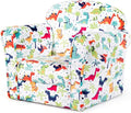 Kids Sofa with Cute Pattern and Wood Construction K9654