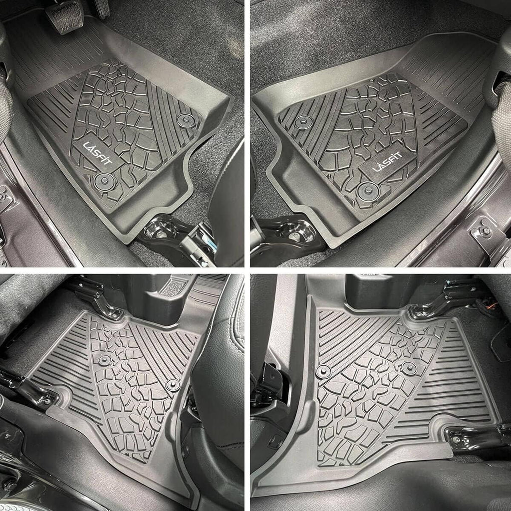 Black TPE Car Floor Liners Front & Rear Rows T255