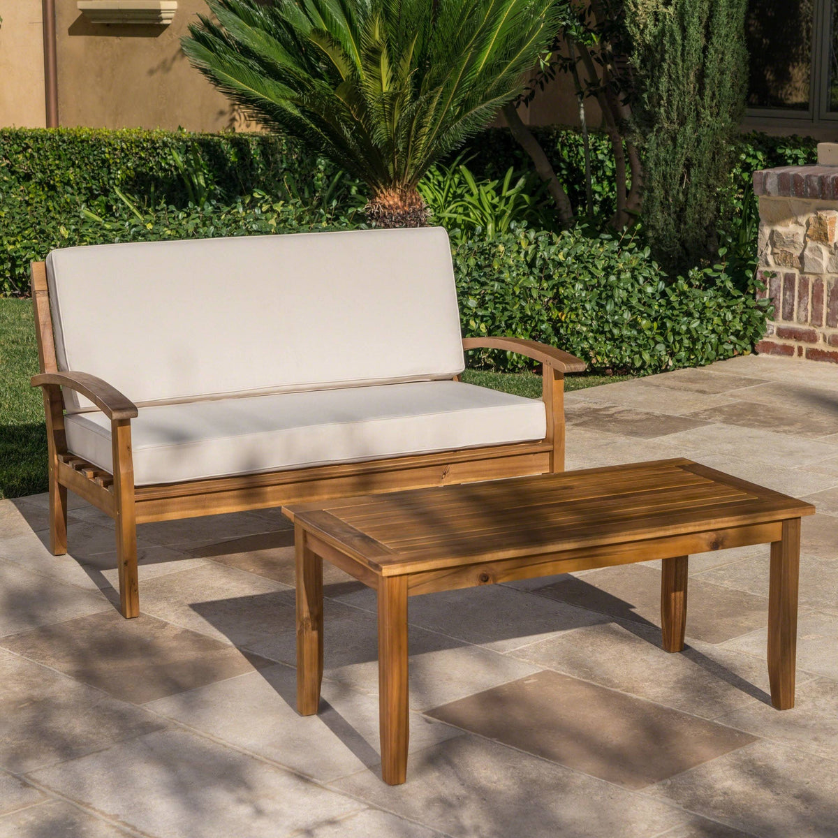 Acacia Loveseat and Coffee Table Set W1413