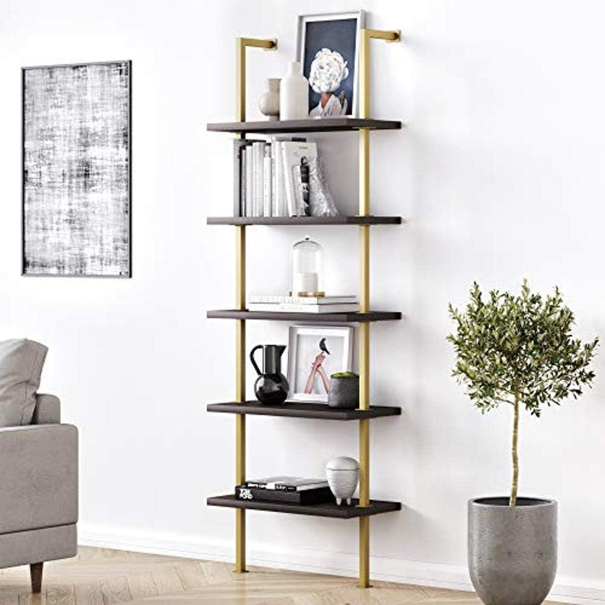 5-Shelf Oak Wood Modern Bookcase G258264