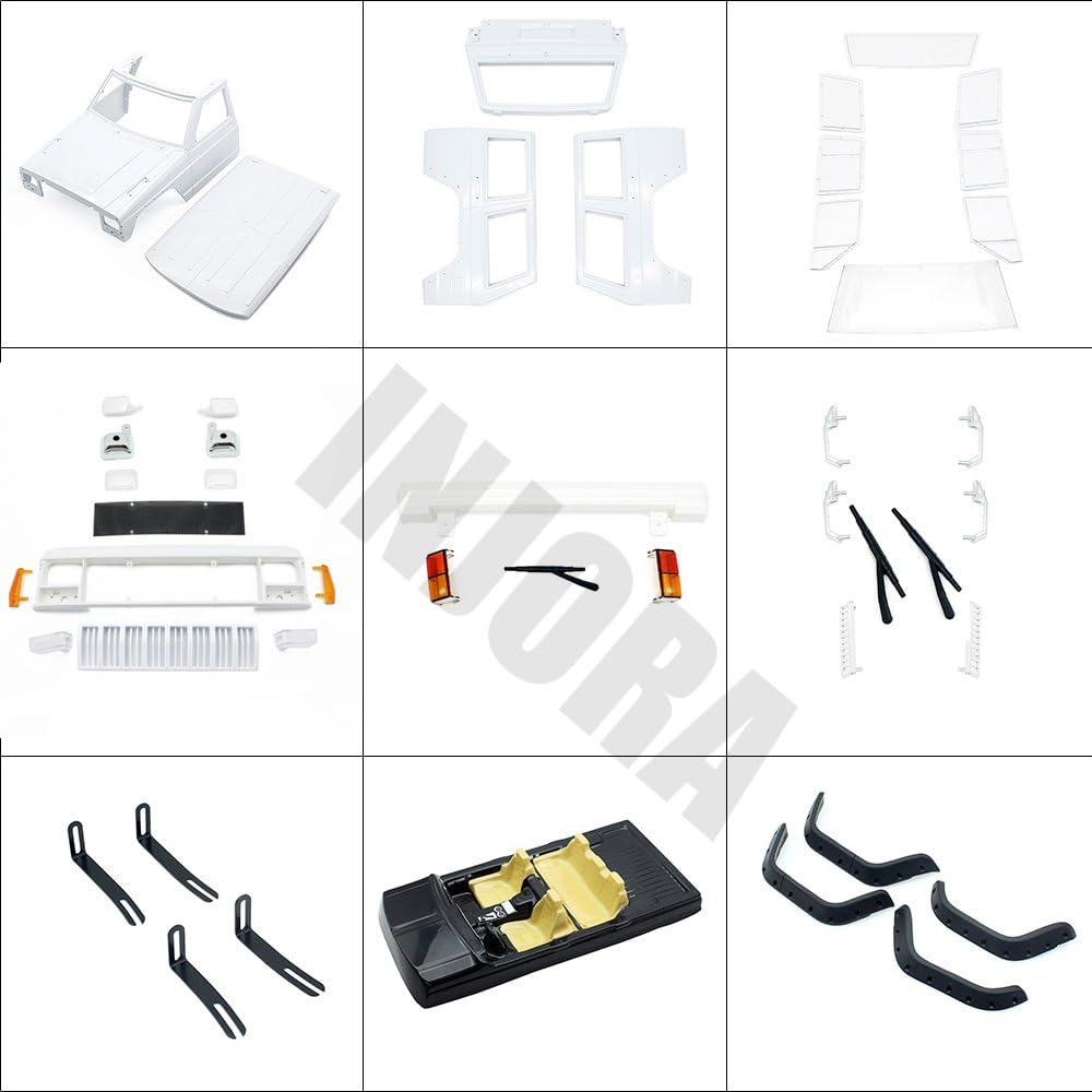 Hard Plastic 12.3 Inch Wheelbase Body Car Shell for 1/10 RC Crawler U7572