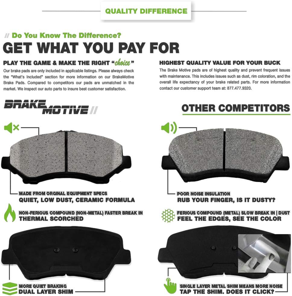 Ceramic Front Rear Disc Brake Pad Set R5542