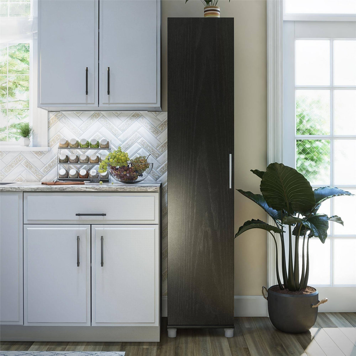 Black Oak Utility Storage Cabinet D518
