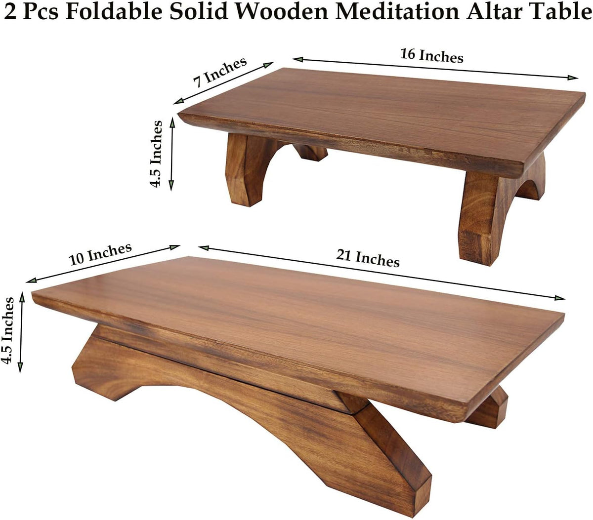 Solid Wood Hand Carved Meditation Table I13003