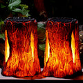 Solar Powered Flickering Flame Lantern Lights 2 Pack T71701