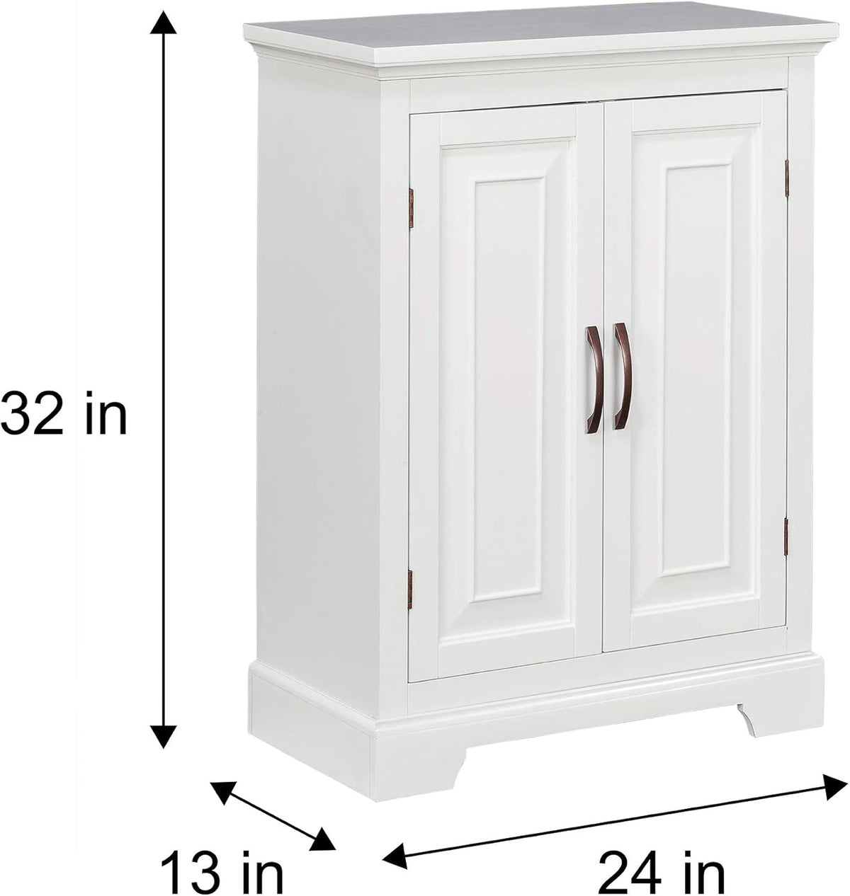 White 2 Door Freestanding Storage Cabinet U762