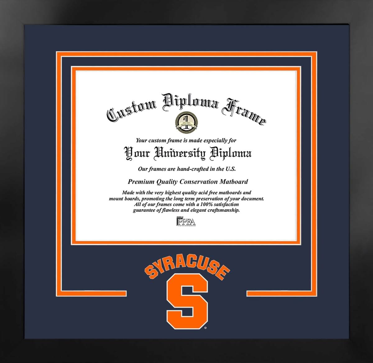 Syracuse Orange Spirit Diploma Black Frame B59730
