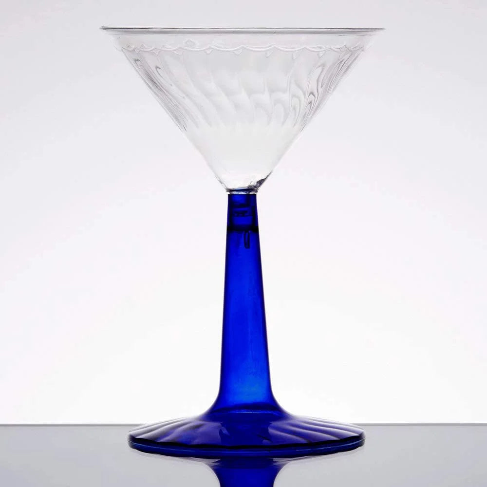 2-Piece 6-Ounce Blue Martini Glass S5720