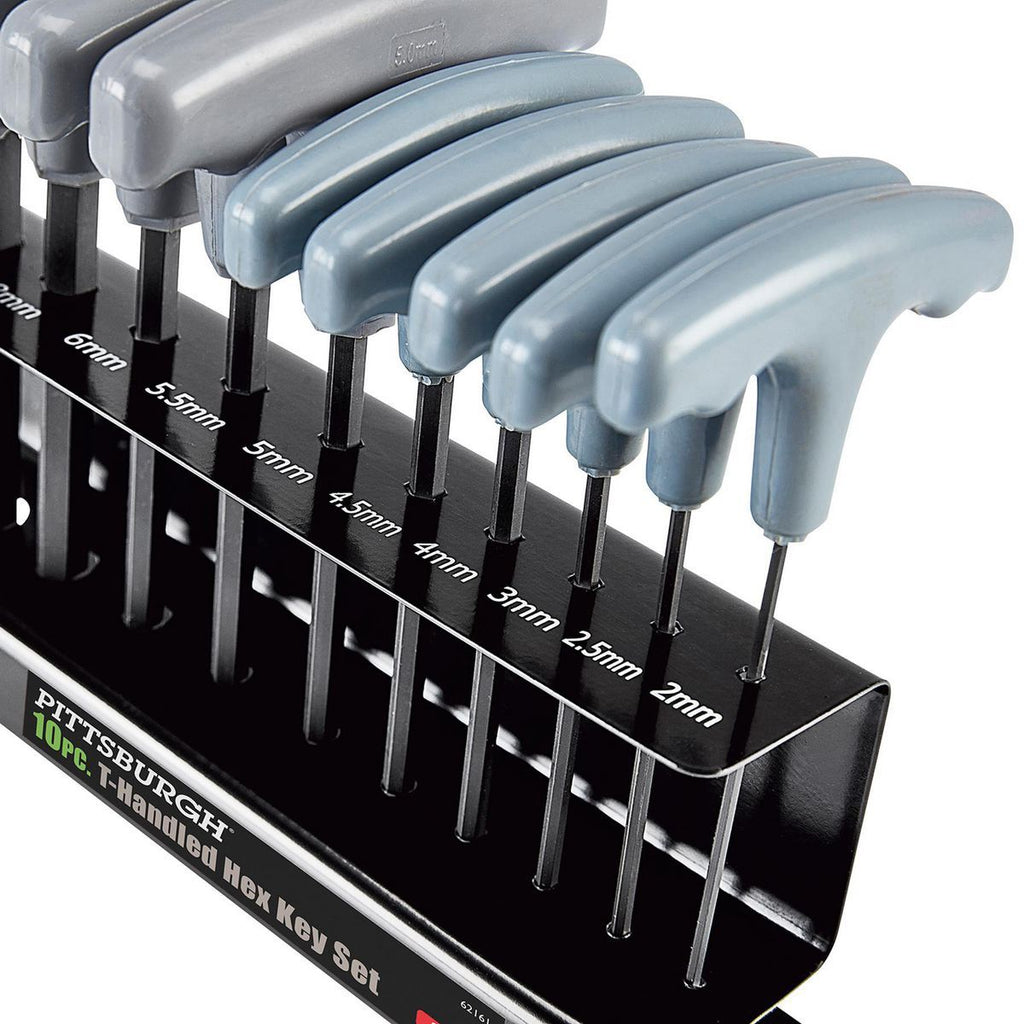 Metric T-Handle Hex Key Set, 10 Piece X49472