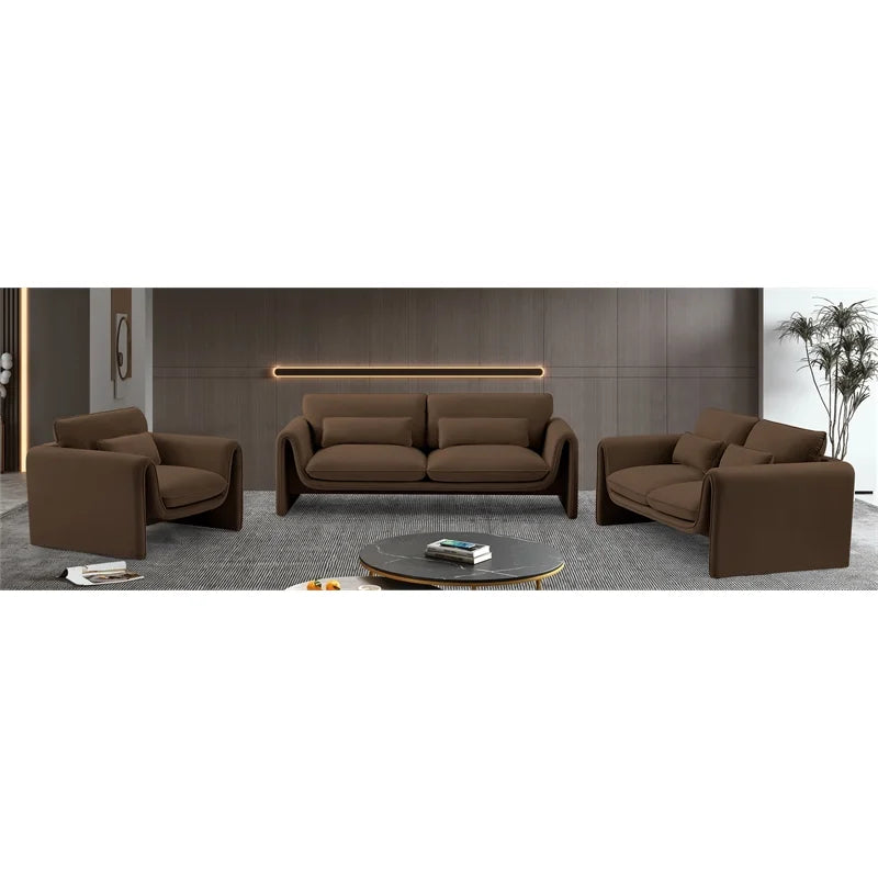 Brown Velvet Sofa X13027