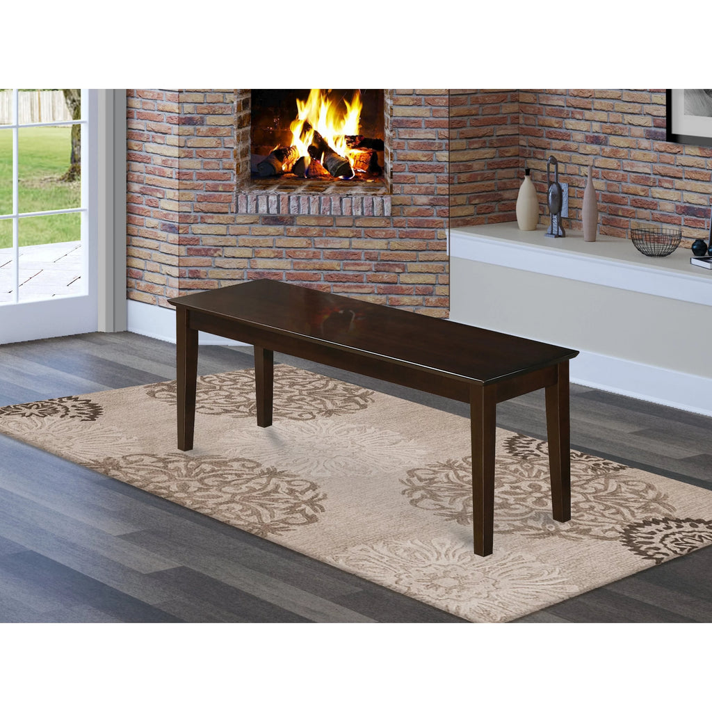 Cappuccino Dining Room Bench with Wood Seat C825