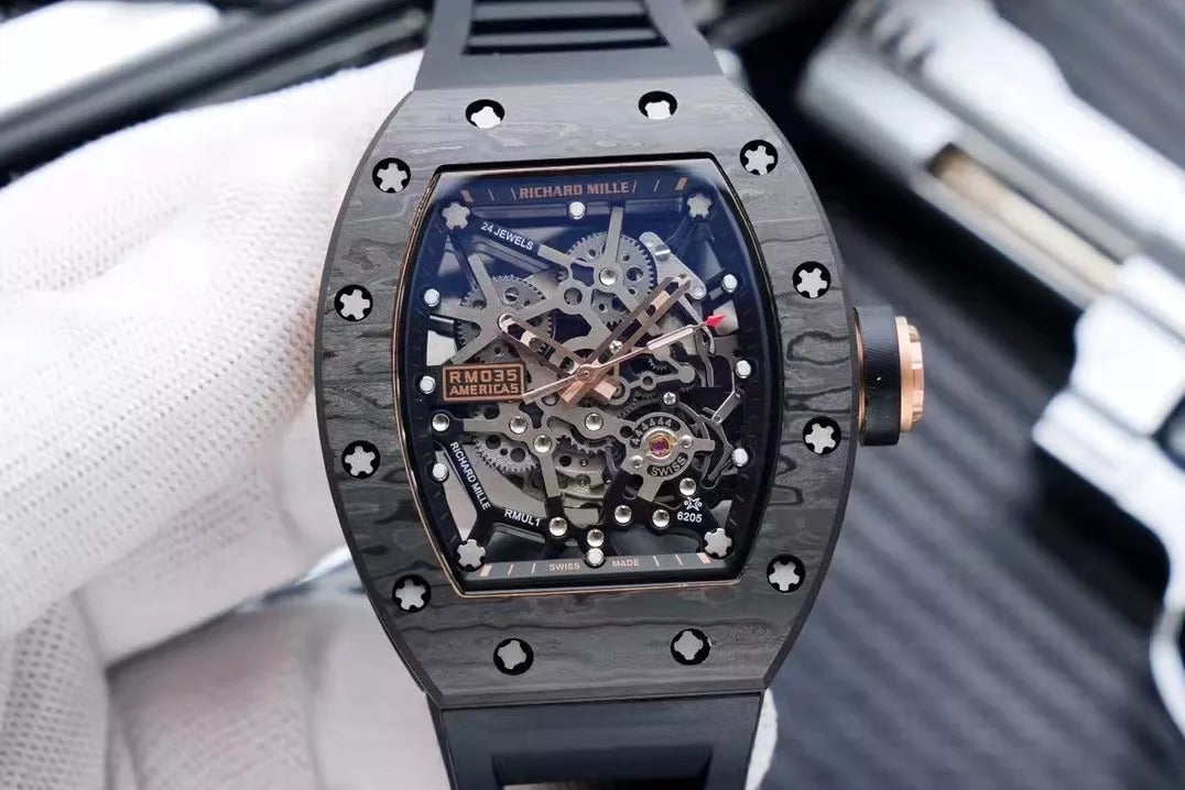 Black Rubber Strap Watch I36275