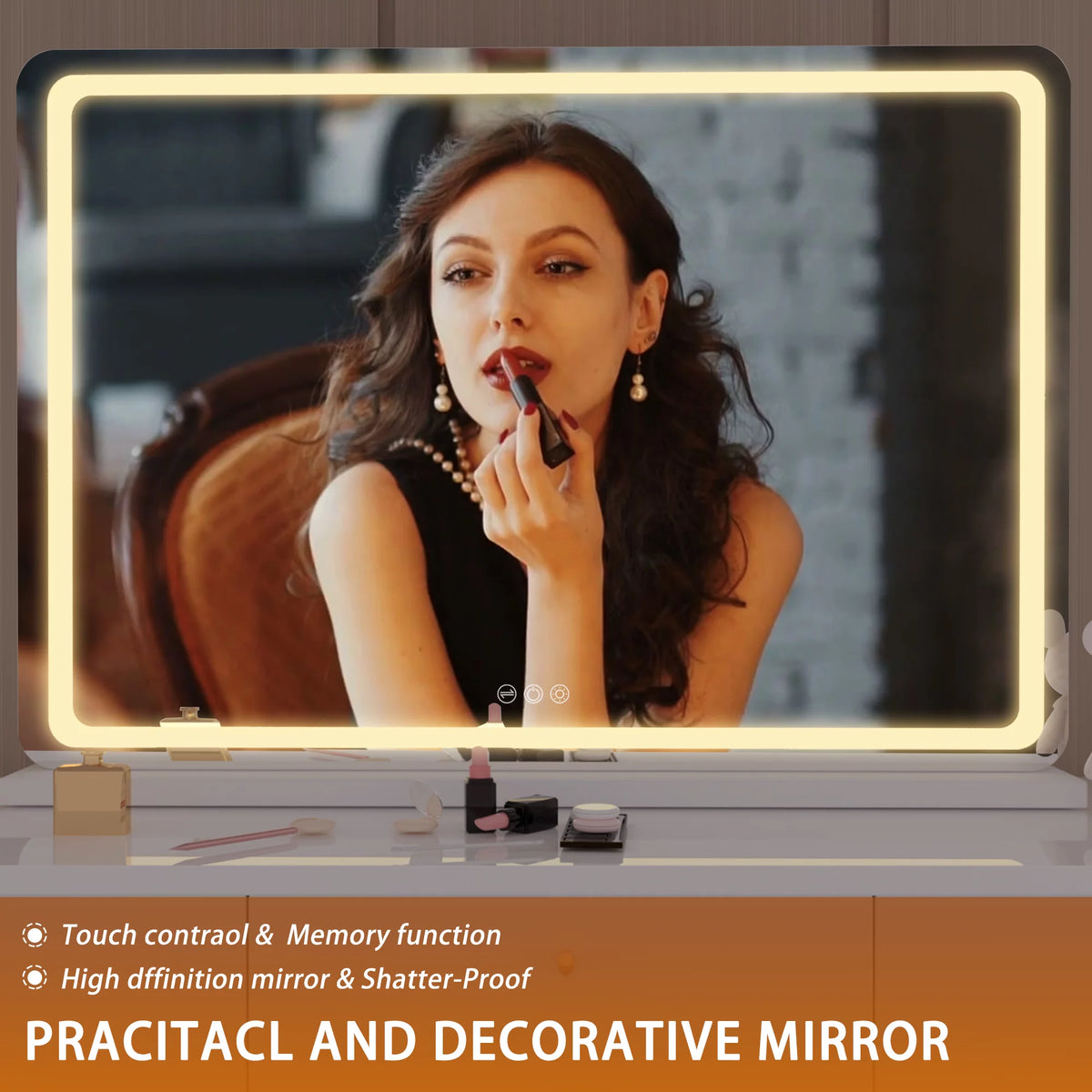 32" x 22" LED Vanity Mirror with Lights I522426